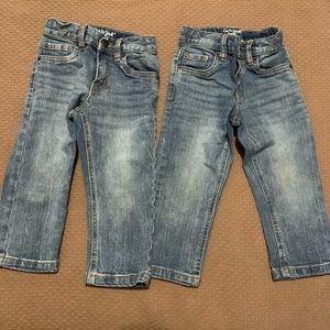 🚨2 pairs Cat&Jack 2T toddler boy straight jeans